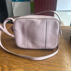 Fossil SHB1936 Gemma Crossbody Camera Purse Rose Pink Pebbled Leather Bag Small